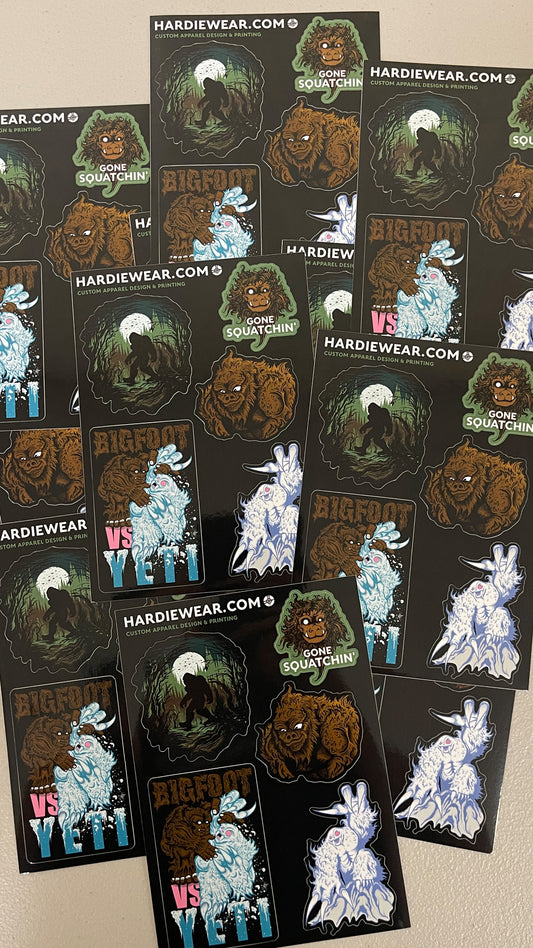 Bigfoot and Yeti Sticker Page