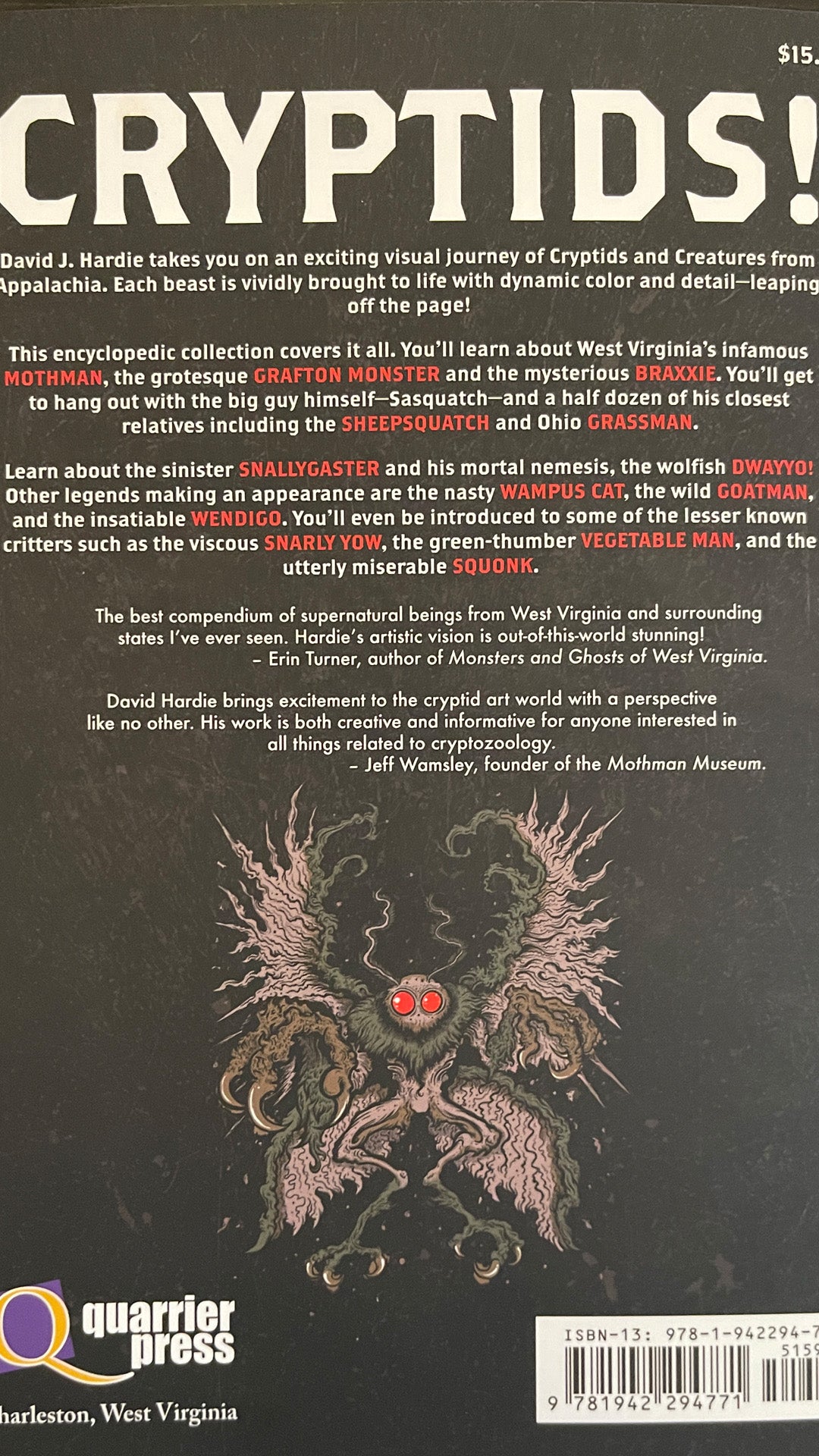 Appalachian Cryptids and Creatures by David J Hardie (BOOK)