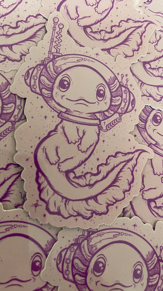 Space Axolotl Sticker